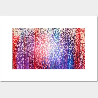 Abstract in Purple Red Blue Stained Glass Look Posters and Art